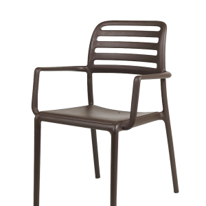 Silla plástica Suri café