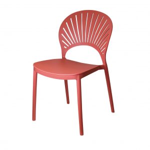 Silla plástica Sidney salmón