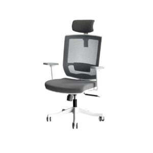 Silla de Oficina Gerard Blanco con Gris