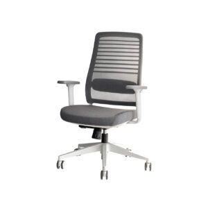 Silla de Oficina Mattia Blanco con Gris