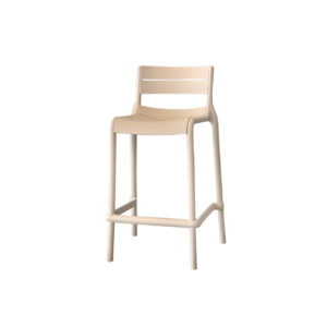 Taburete Plástico Eliana Beige