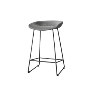 Taburete Tapizado Roberto Gris