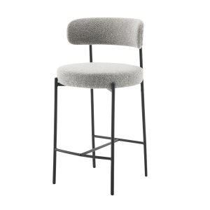 Taburete Tapizado Sally Gris