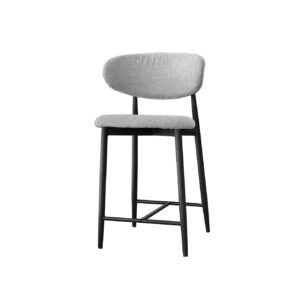 Taburete Tapizado Amy Gris