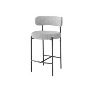 Taburete Tapizado Sally Gris