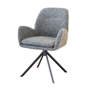 Silla Tapizada Marcelo Gris Oscuro