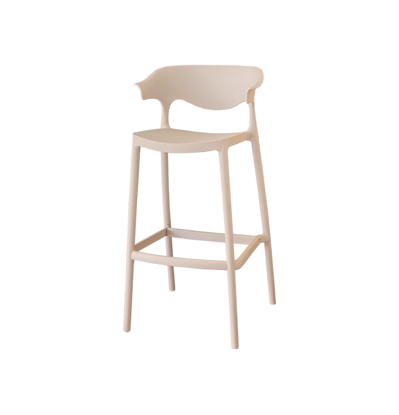 Taburete Plástico Alessia Beige