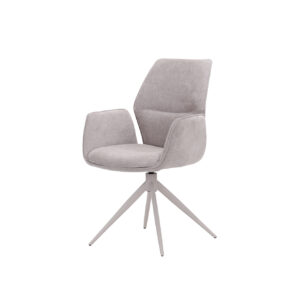Silla Tapizada Loft Giratoria Gris
