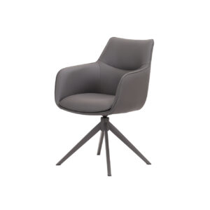 Silla Tapizada Renatta Giratoria Gris
